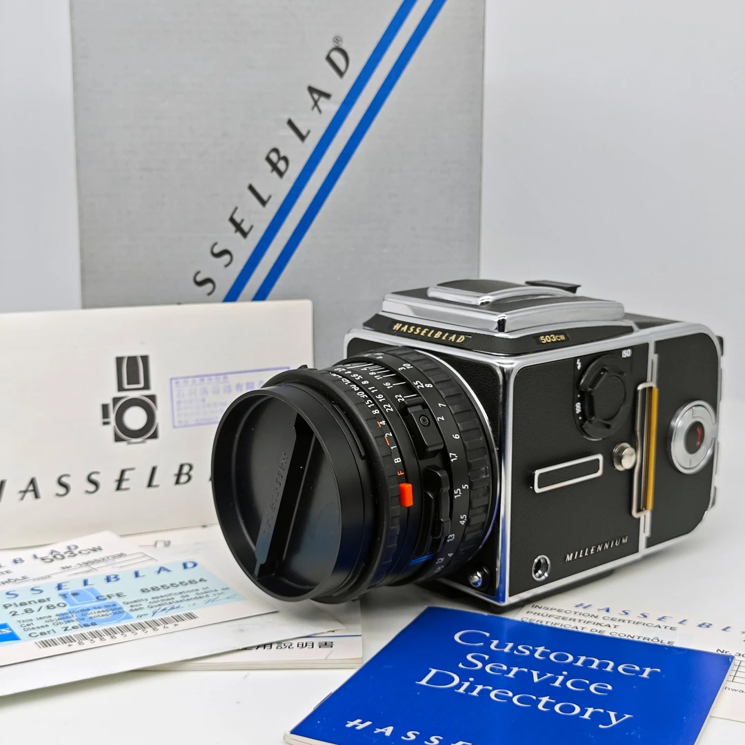 9新 Hasselblad/哈苏 二手哈苏503CW千禧版相机套机箱说全