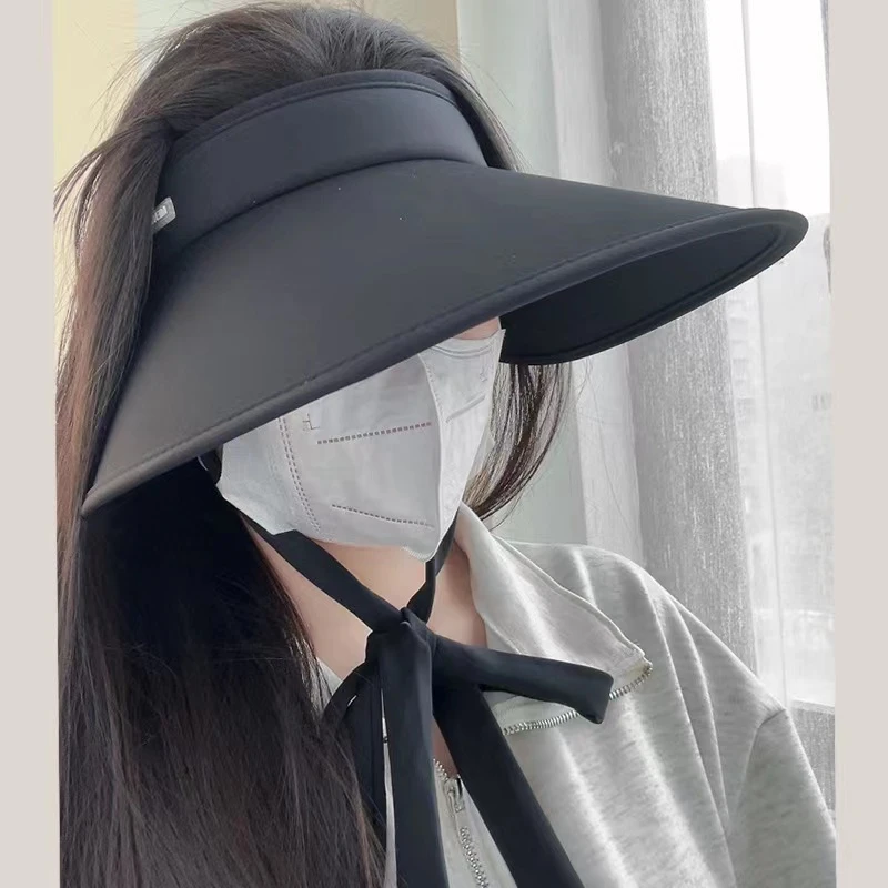 户外夏季遮阳帽太阳帽防紫外线遮脸大帽檐时尚运动百搭女士透气帽