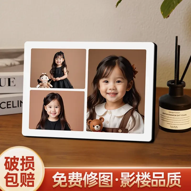 【精致简约三宫格】相框定制摆台照片做水晶婚纱照相片时尚大方台式