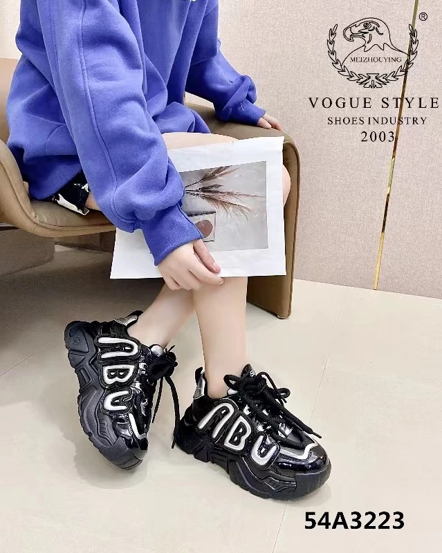 54a3223 松糕真皮厚底百搭潮流潮鞋休闲老爹鞋时尚系带