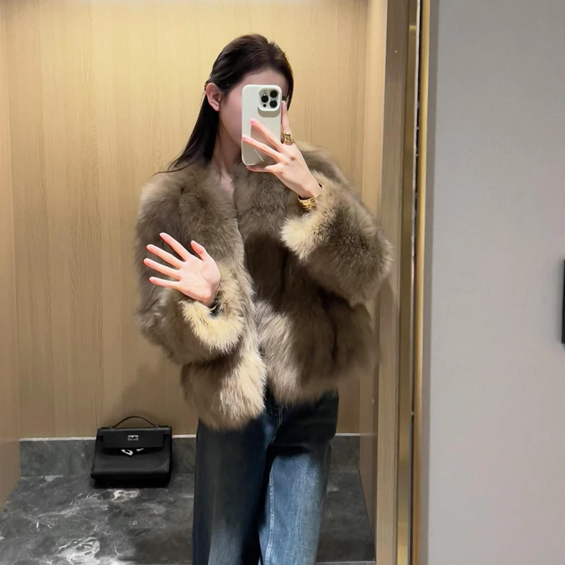 时髦松弛千金大小姐毛毛外套冬季新款时尚百搭大衣轻奢风显瘦上衣