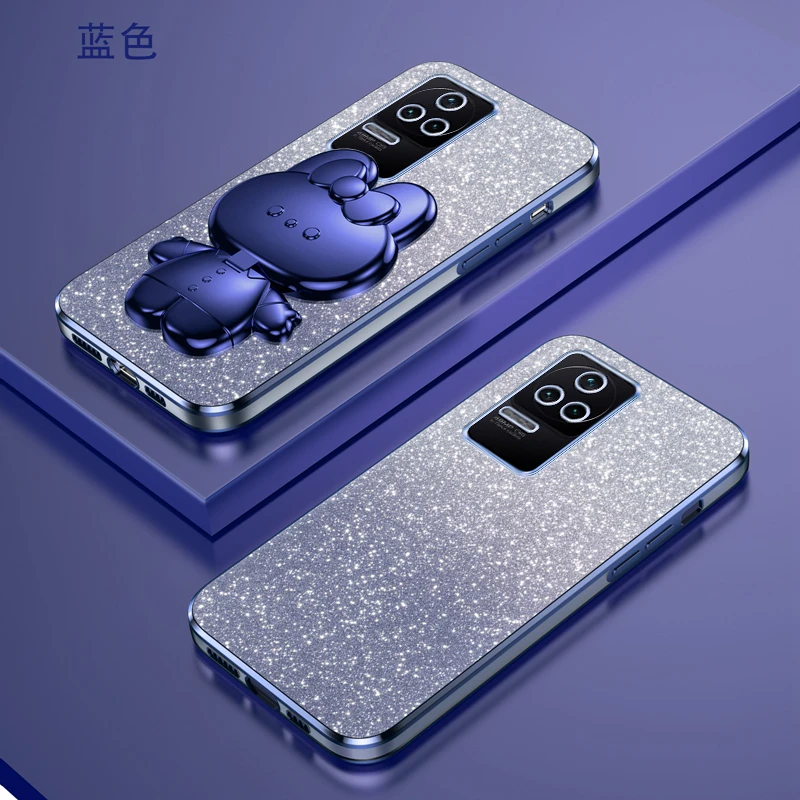 红米k50新款手机壳适用k50pro补妆镜女支架至尊版全包防摔保护套.