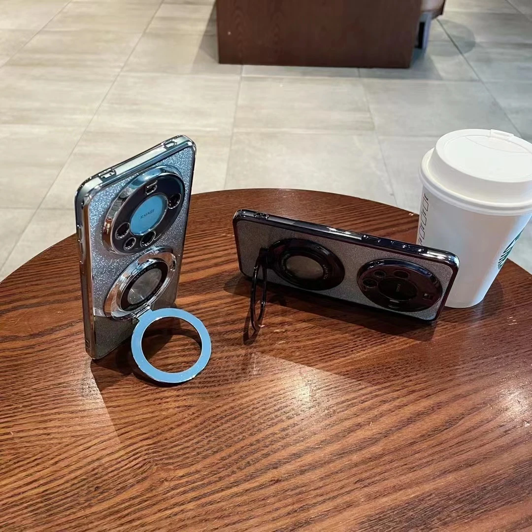 华为Nova8新款保护套电镀渐变镜头全包防摔磁吸支架手机壳超薄女.