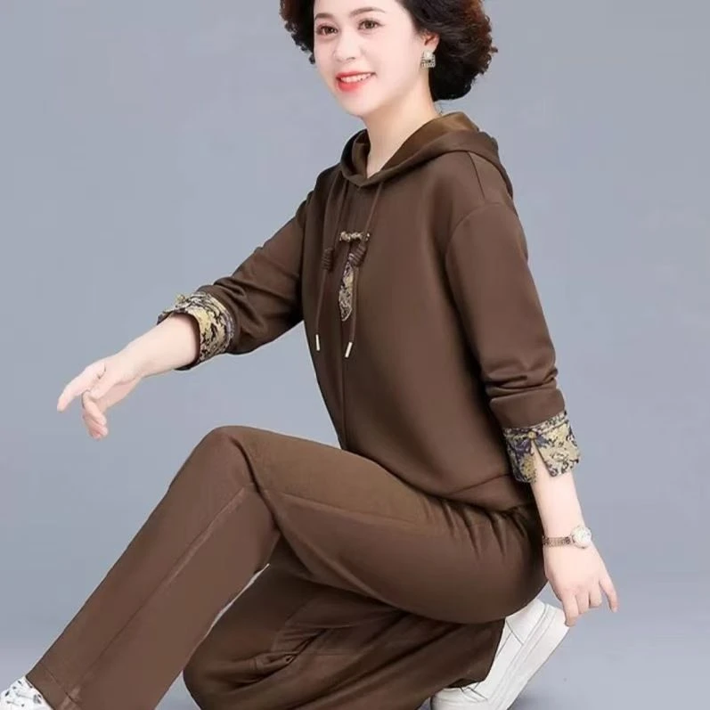 2024中老年新款新中式春秋款大码运动套装A661