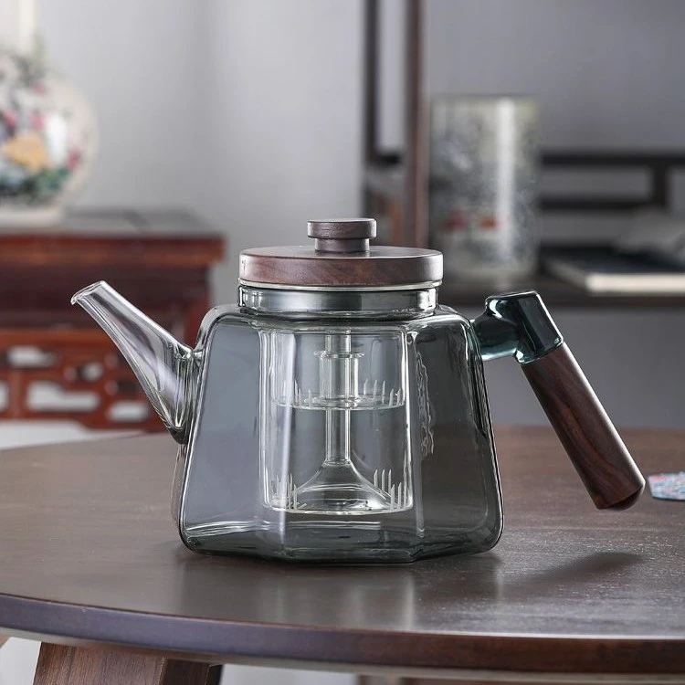 滤之缘高硼硅耐高温玻璃提梁烧水泡茶壶煮茶器八角壶手工复古家用