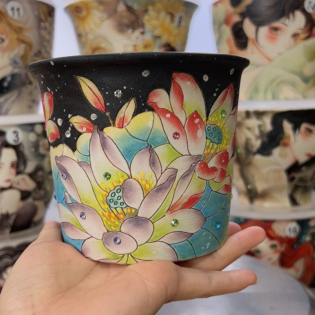 景德镇陶瓷花盆一****提景德镇陶瓷花盆