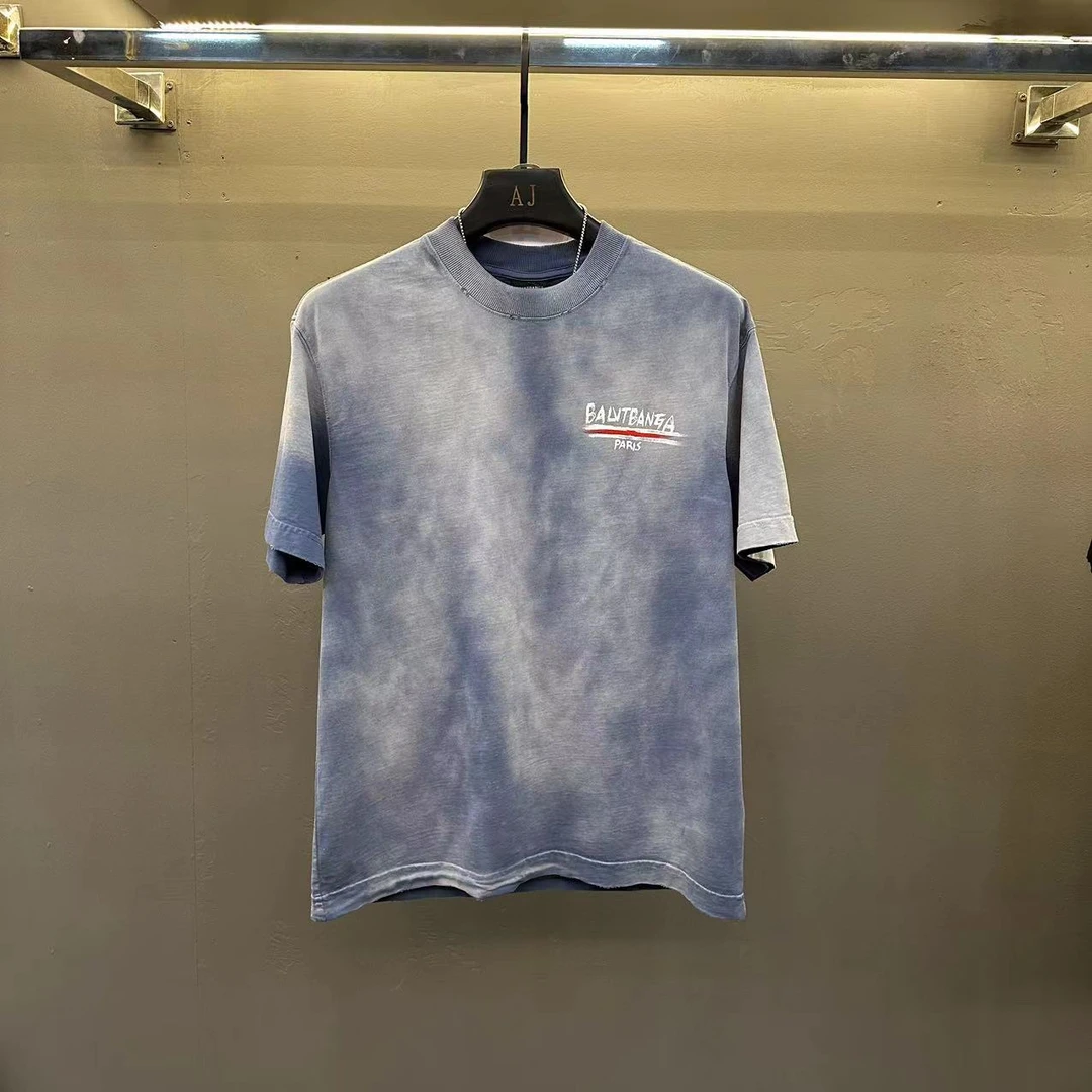 【DS潮品】383#夏季新款男士设计款百搭渐变高考毕业季短袖