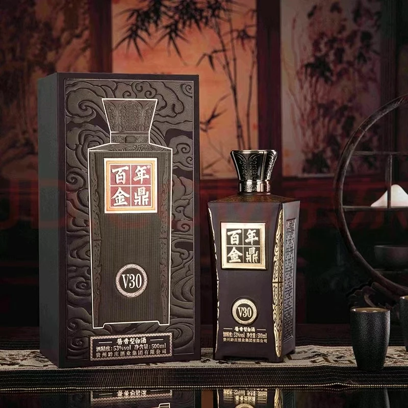 百年金鼎V30 酱香型白酒30年优级送礼53%Vol500ML