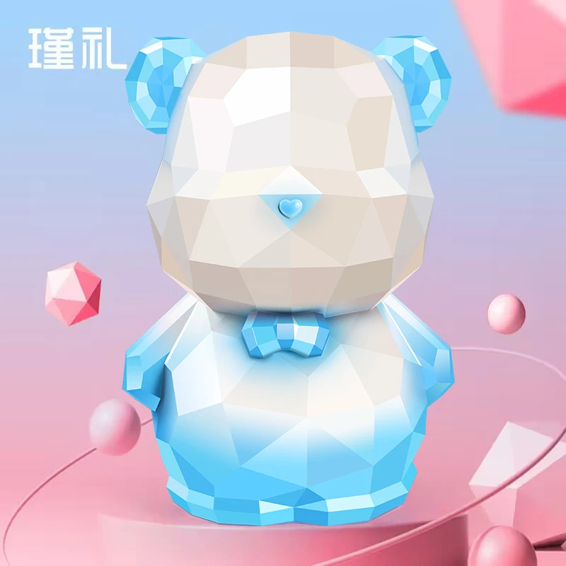 瑾礼宝石熊存钱罐储蓄钱罐高档摆件只进不出送大人儿童男女孩礼物