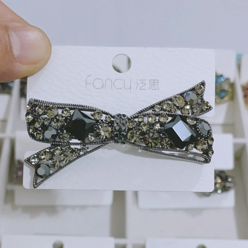 泛思一字夹蝴蝶结弹簧夹女横夹发夹小号马尾夹新款发饰后脑勺发卡