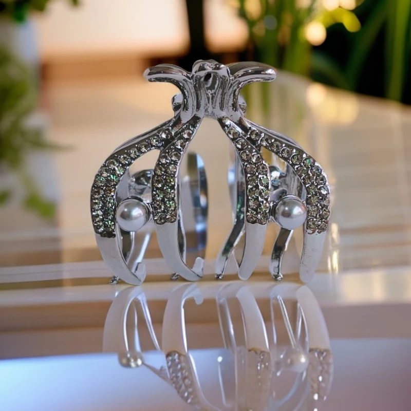 泛思黑色高马尾抓夹南瓜网红气质鲨鱼夹小号后脑勺夹子头饰发夹女