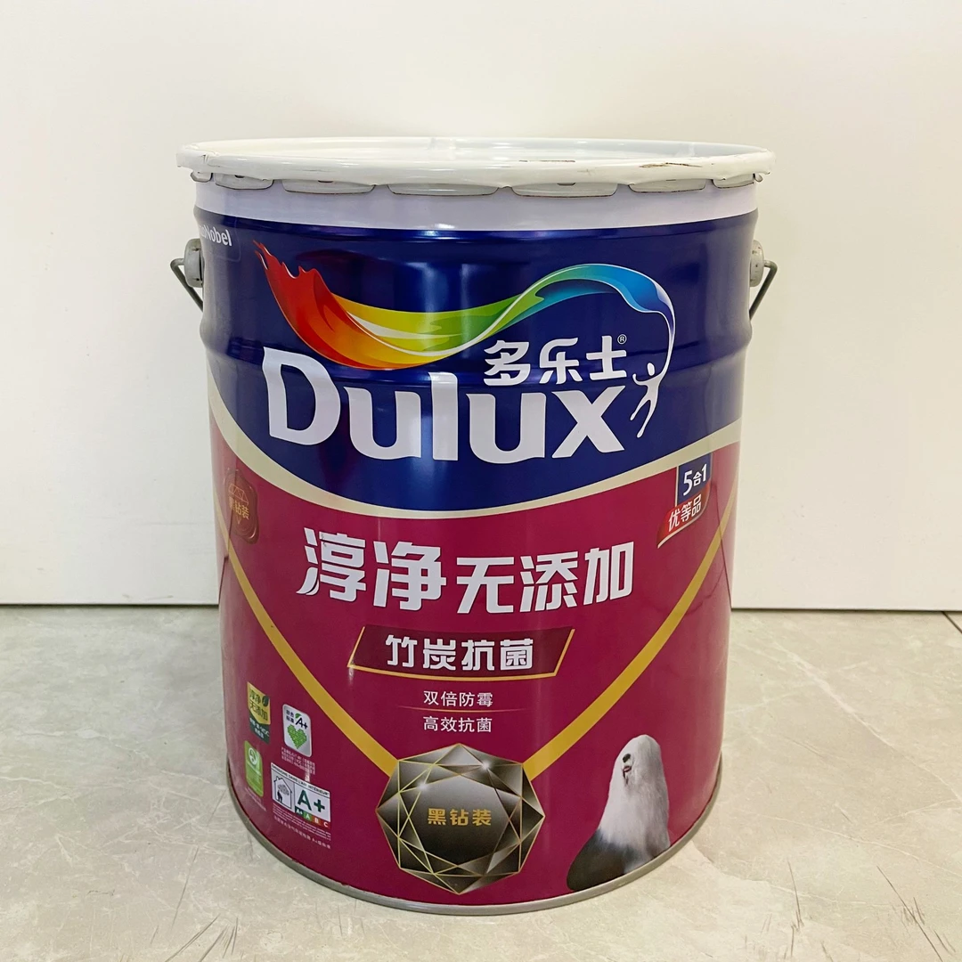 多乐士醇净无添加竹炭抗菌5合1墙面漆双倍防霉高遮盖力强效耐擦洗