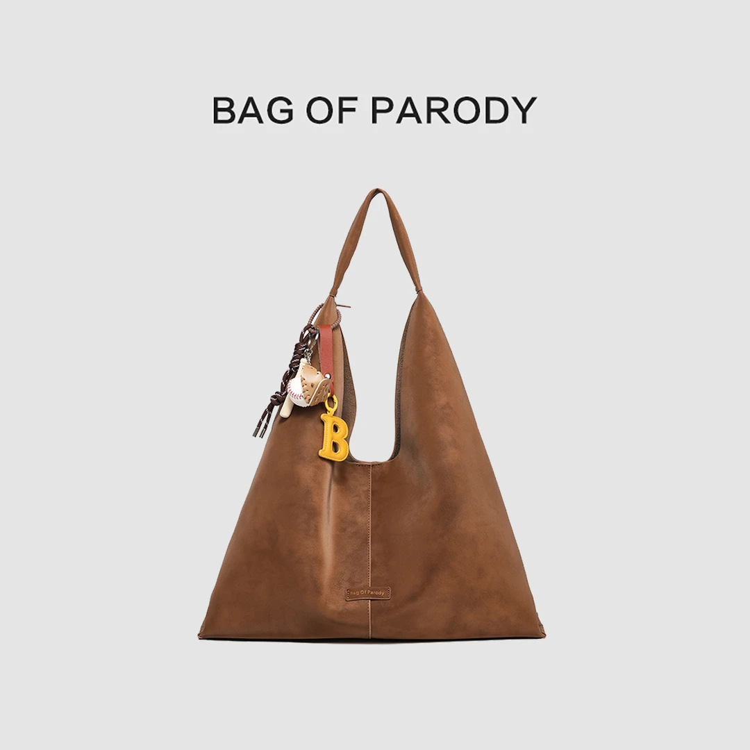 bag of parody秋冬2025新款牛皮雅丹风购物袋