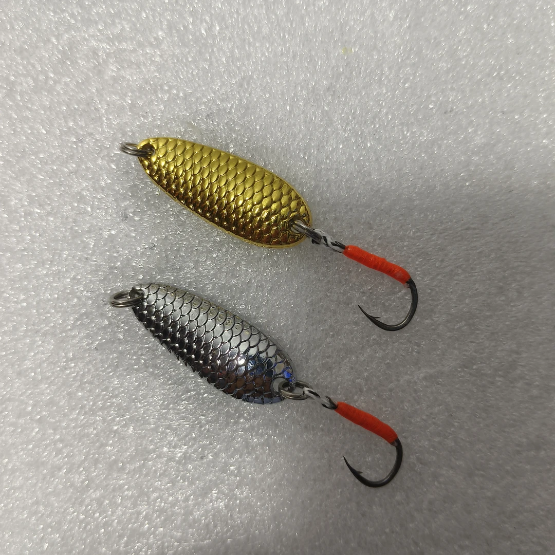 龙鳞亮片加强短线单钩伊势尼三角尖勺型微物路亚溪流马口军鱼专用