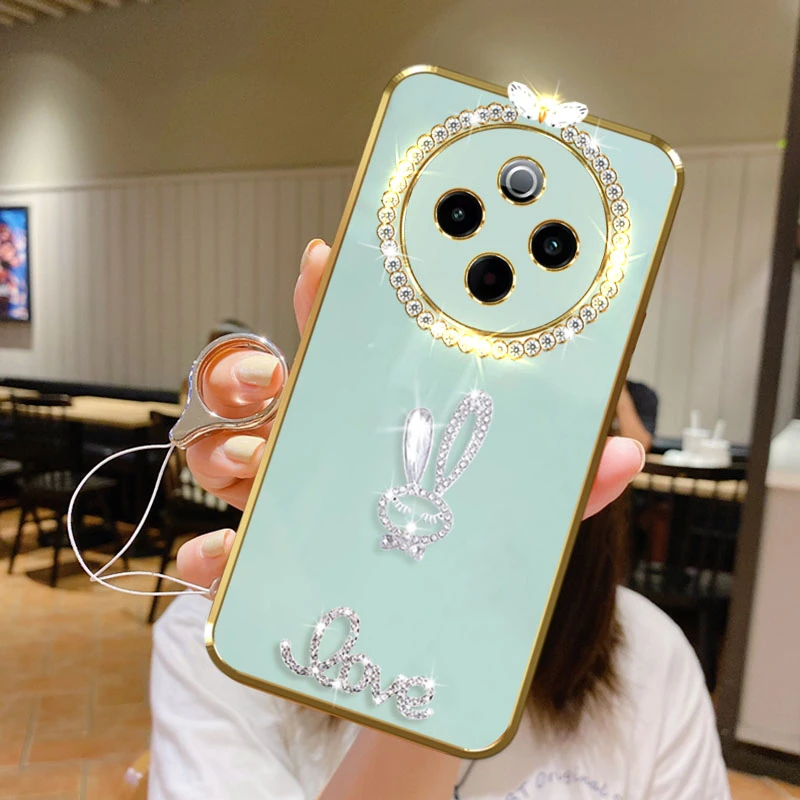 vivo y300pro手机壳闪钻兔可爱防摔镶钻女款保护套奢华时尚个性新