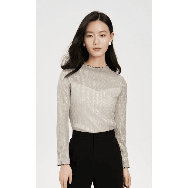 【珂莱蒂尔Koradior】显瘦高级透视冰丝针织衫KD04047/KD03812同色