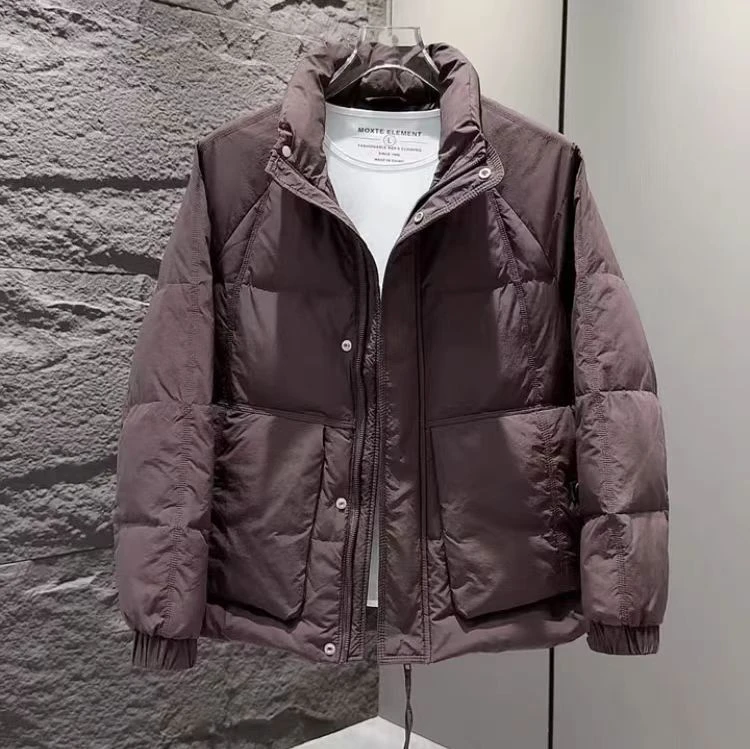 冬季男士立领羽绒服2024新款时尚百搭休闲保暖防寒短款外套潮