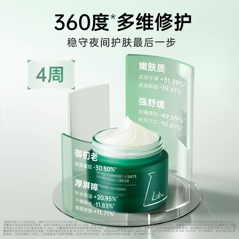 Lab101瑞沛二裂酵母精华晚霜面霜保湿神经酰胺精华面霜