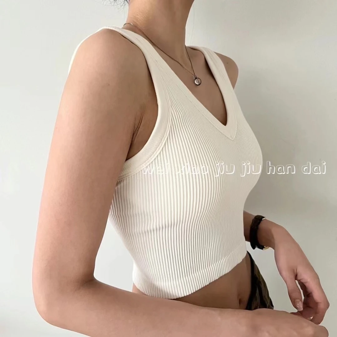 一字领美背抹胸打底带胸垫冰丝吊带透气防走光无痕背心女细肩带夏