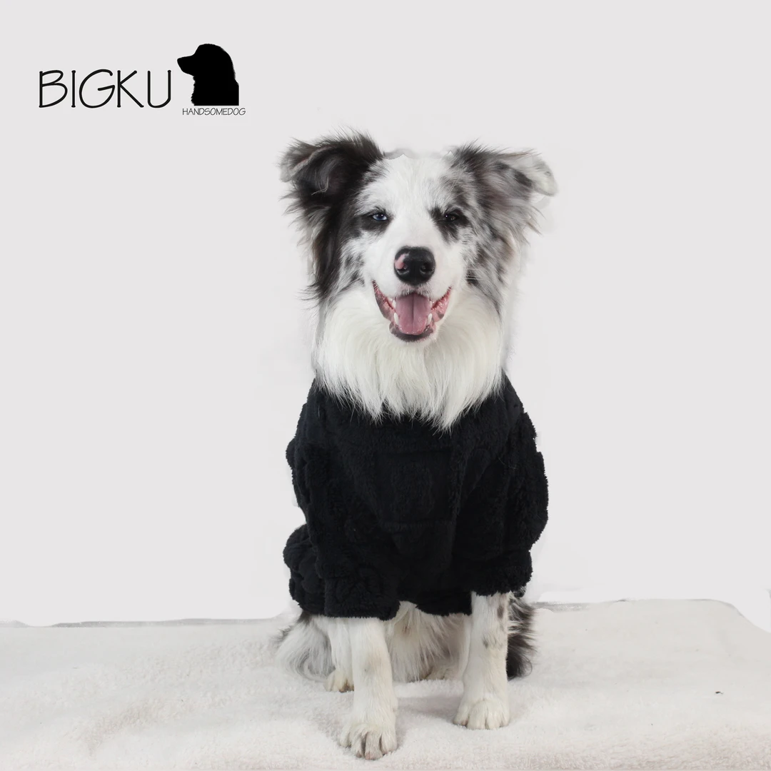 狗狗衣服中大型犬边牧金毛居家防寒亲肤睡衣秋冬双面毛绒衣亲肤