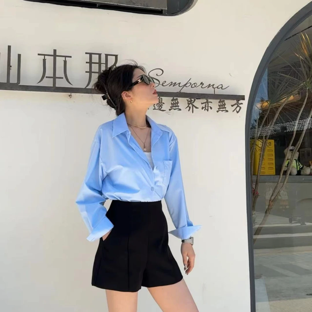 【衬衫大W】免烫款韩版口袋经典百搭衬衫C-9007-L