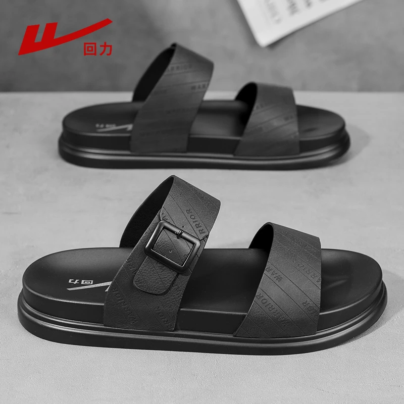 回力凉鞋夏季户外休闲软底耐磨沙滩鞋男士百搭夏天外穿时尚凉拖鞋
