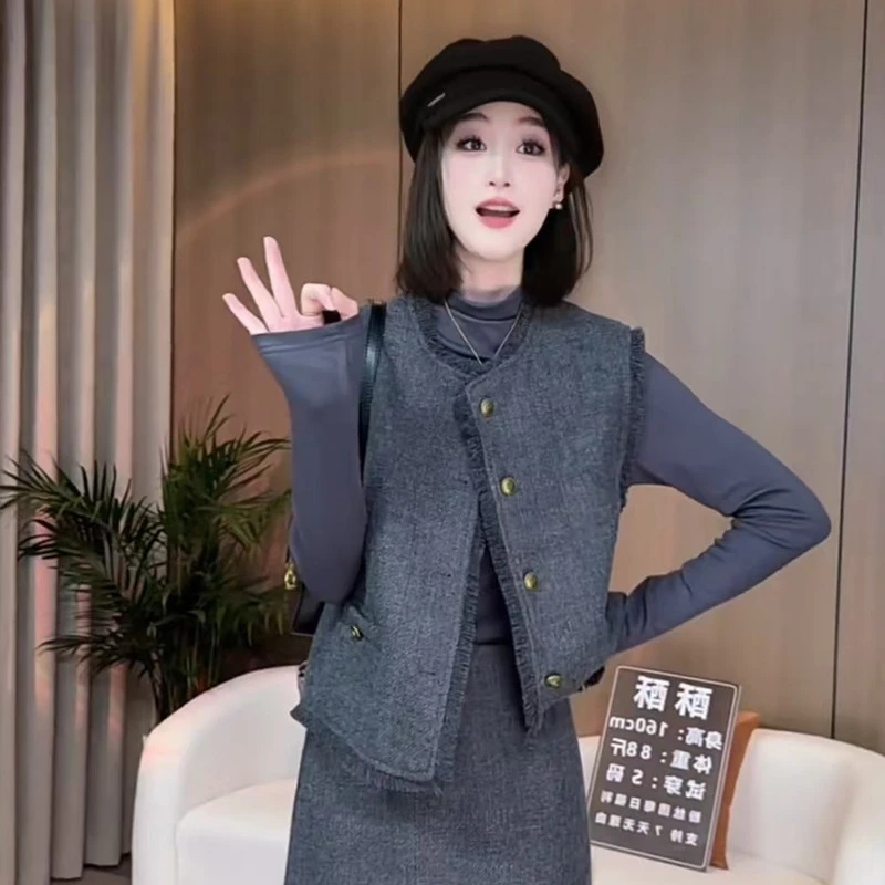 法式小香风马甲女春秋款高级感休闲时尚显瘦气质百搭轻奢减龄宽松