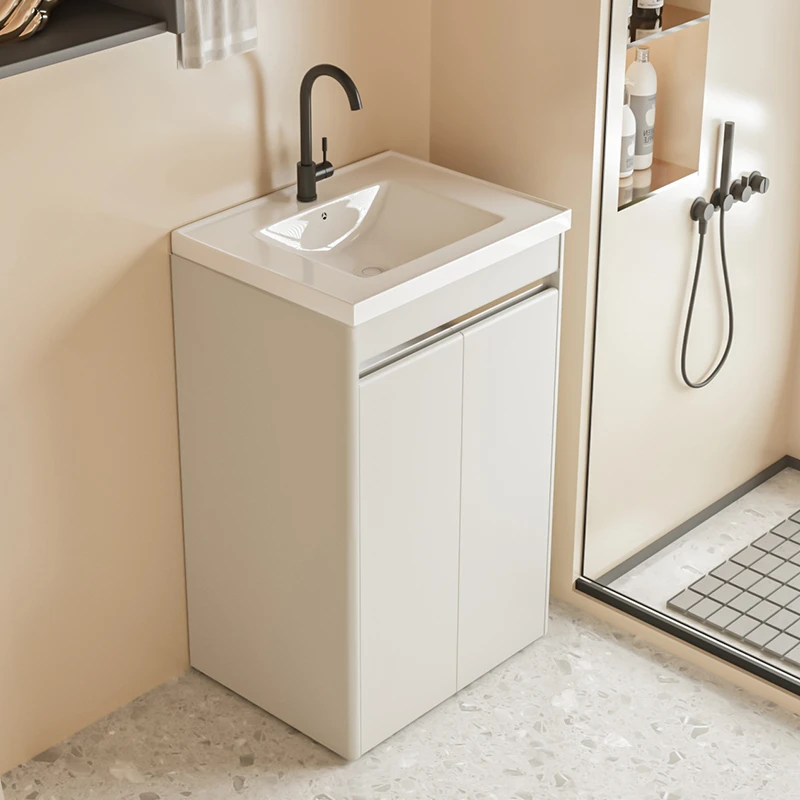 304不锈钢浴室柜组合卫生间洗手台盆一体陶瓷洗脸盆落地式卫浴柜