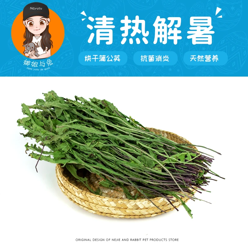 娜姐与兔 【清热解暑】25年烘干蒲公英草兔子干草调理肠胃荷兰猪