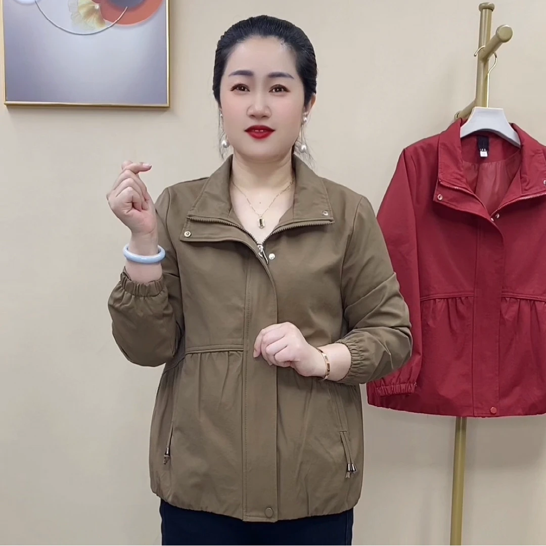 2024秋季新款时尚洋气百搭显瘦减龄款妈妈装外套2011款