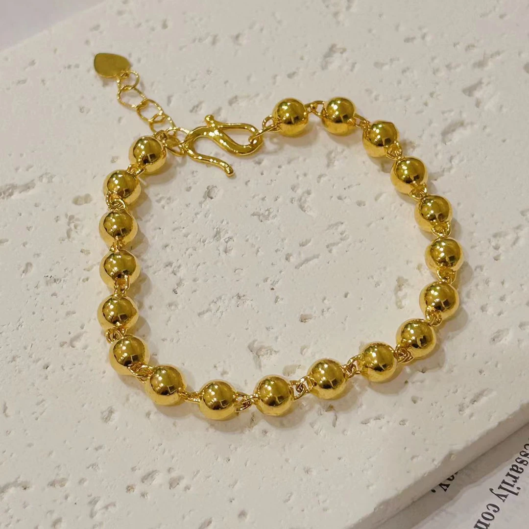 钛钢手链 【Kiss娜】钛钢1867精致满串隔珠5-6mm珠手链