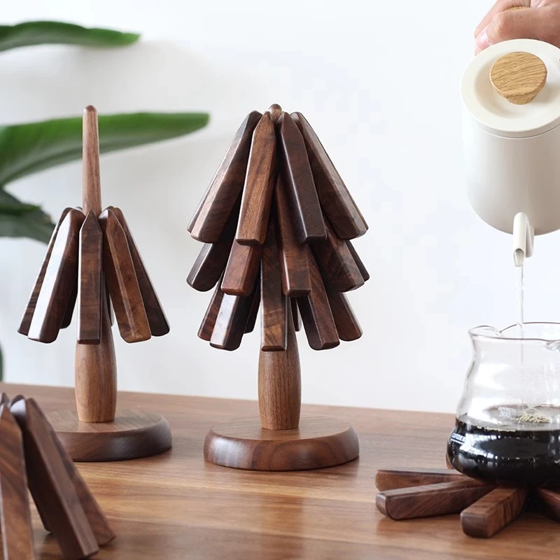 苏作集北美黑胡桃木隔热垫餐桌垫防烫锅垫杯垫家用防滑创意碗垫