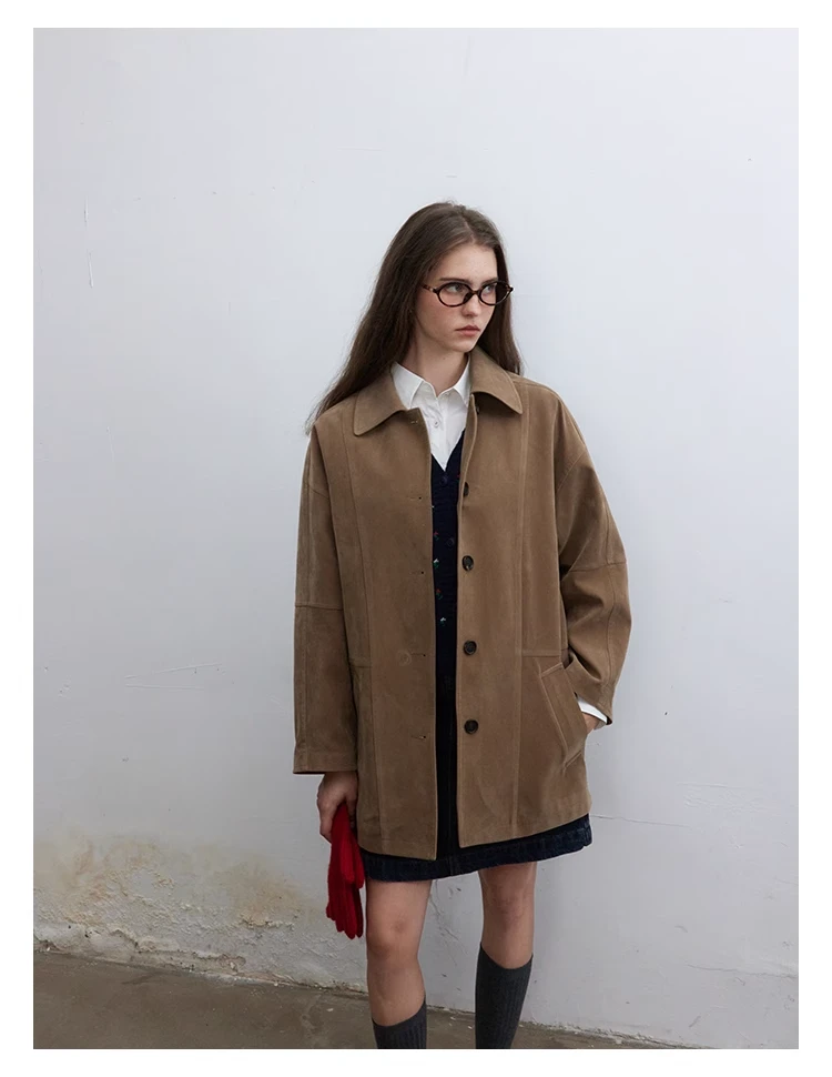 PINK WALL 复古风衣外套女2024秋季新款高级百搭复古休闲上衣