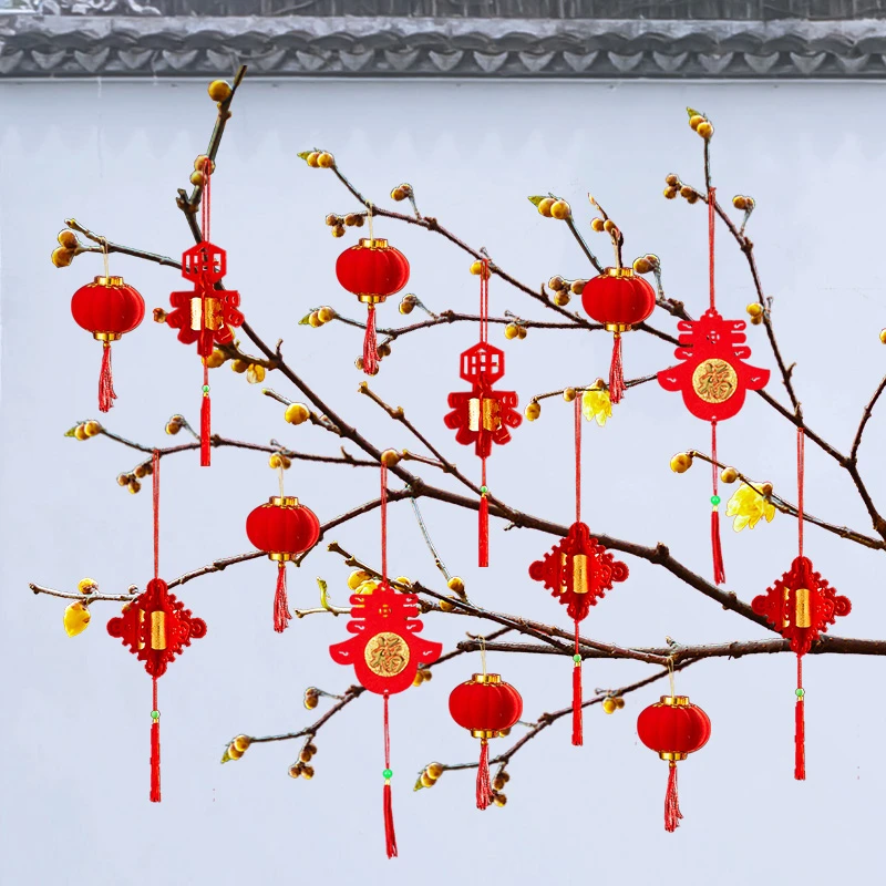 元宵节过年小灯笼挂饰春节室外装饰新年树上2026新款马年大红色挂