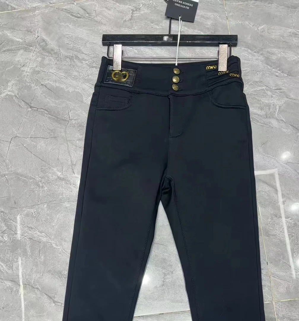 8929加厚加绒弹力小脚裤