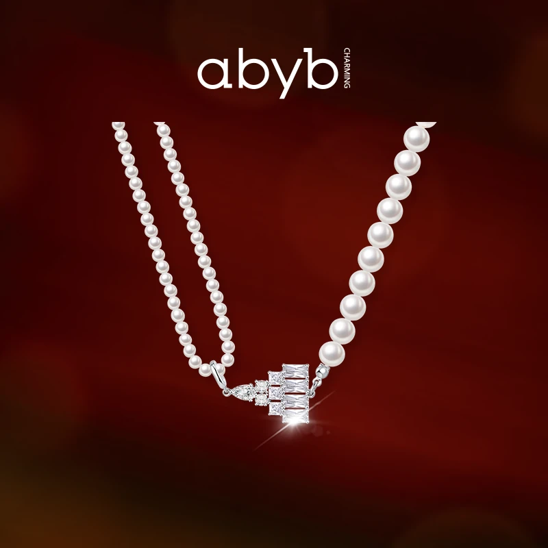 ABYBCHARMING 铜合金合成锆石项链 项链轻奢小众派对之夜项链