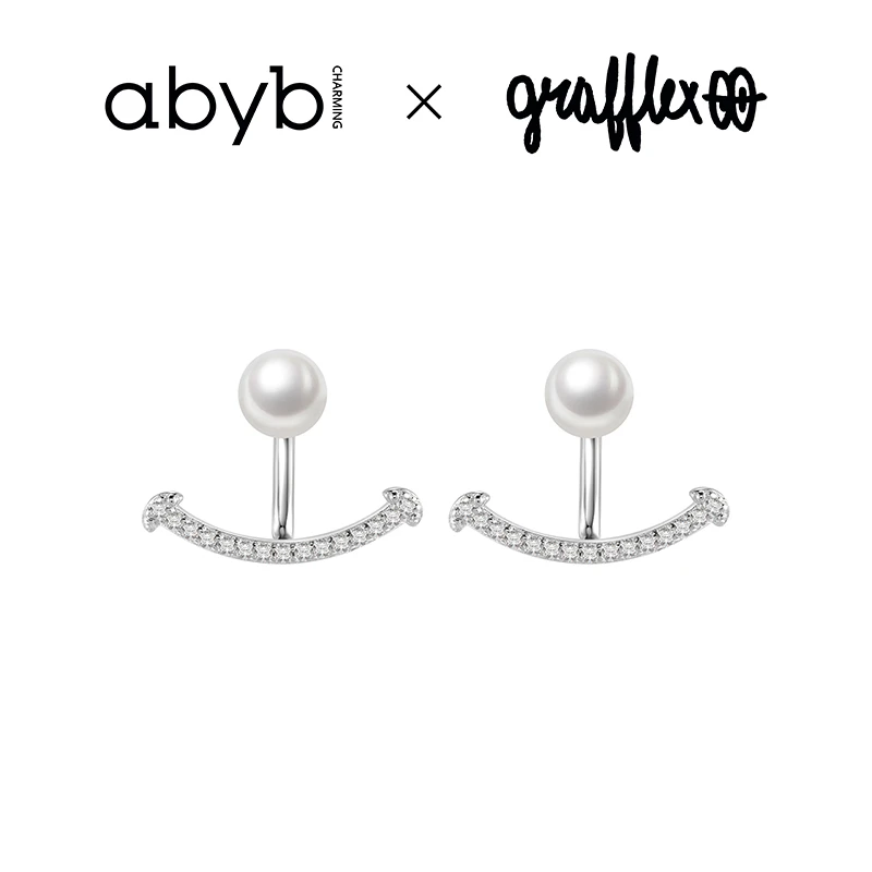 ABYBCHARMING 铜合金仿珍珠耳饰  幸运船耳环A轻奢两戴气质时尚