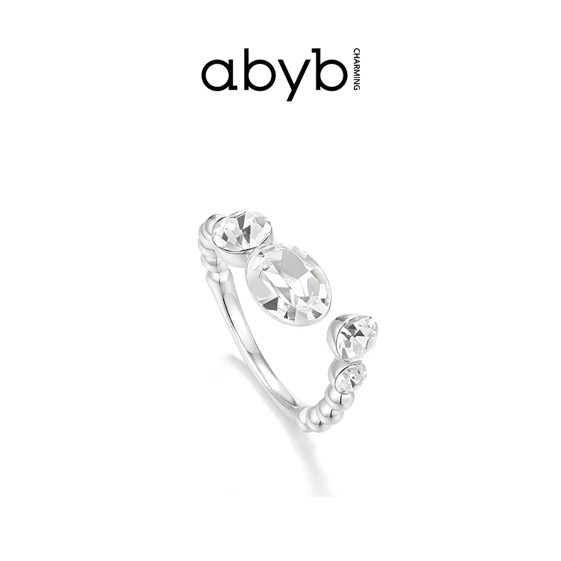 ABYBCHARMING 铜合金玻璃戒指 星光邀约戒指