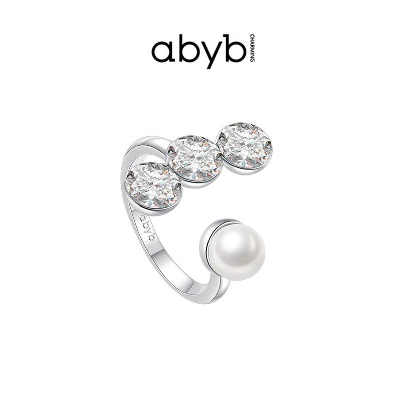 ABYBCHARMING流光戒指女高级时尚珠光宝气系列