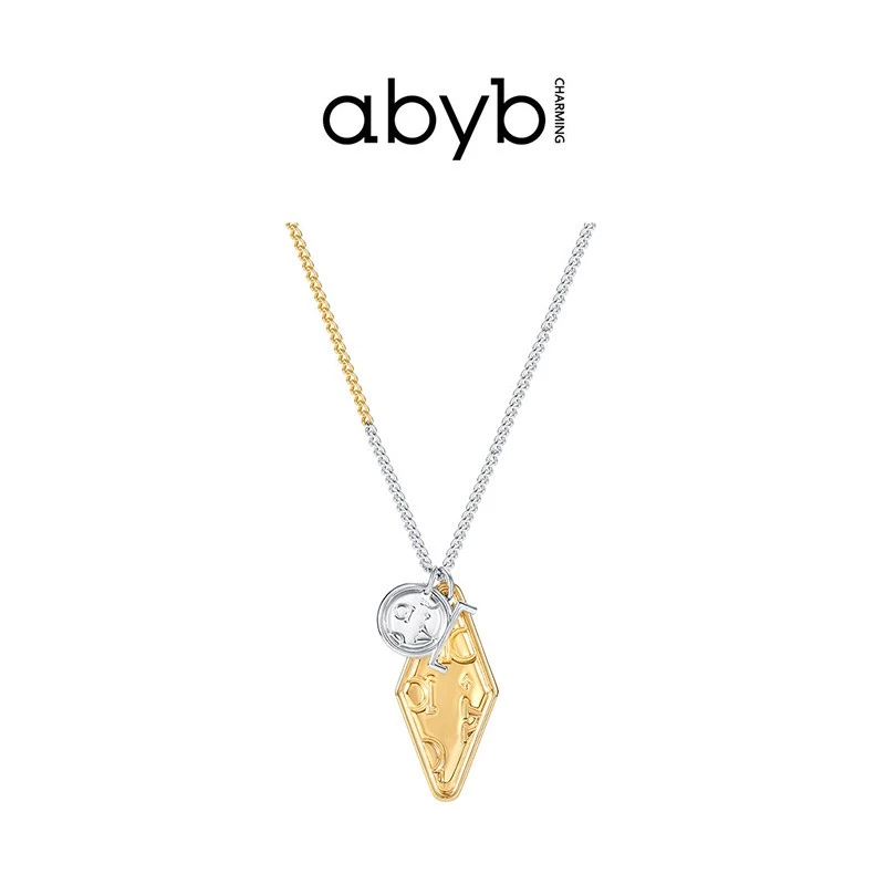 ABYBCHARMING 铜合金项链 铜合金项链说唱的贝贝项链复古吊坠