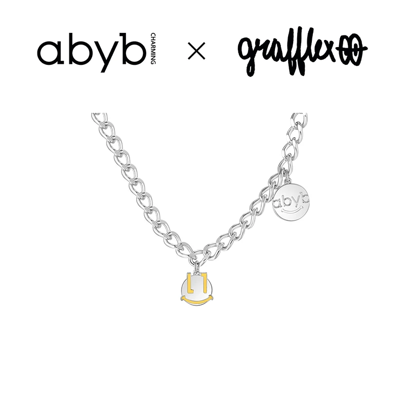 ABYBCHARMING 铜合金项链 巡踪项链轻奢小众锁骨链ins设计感坠链