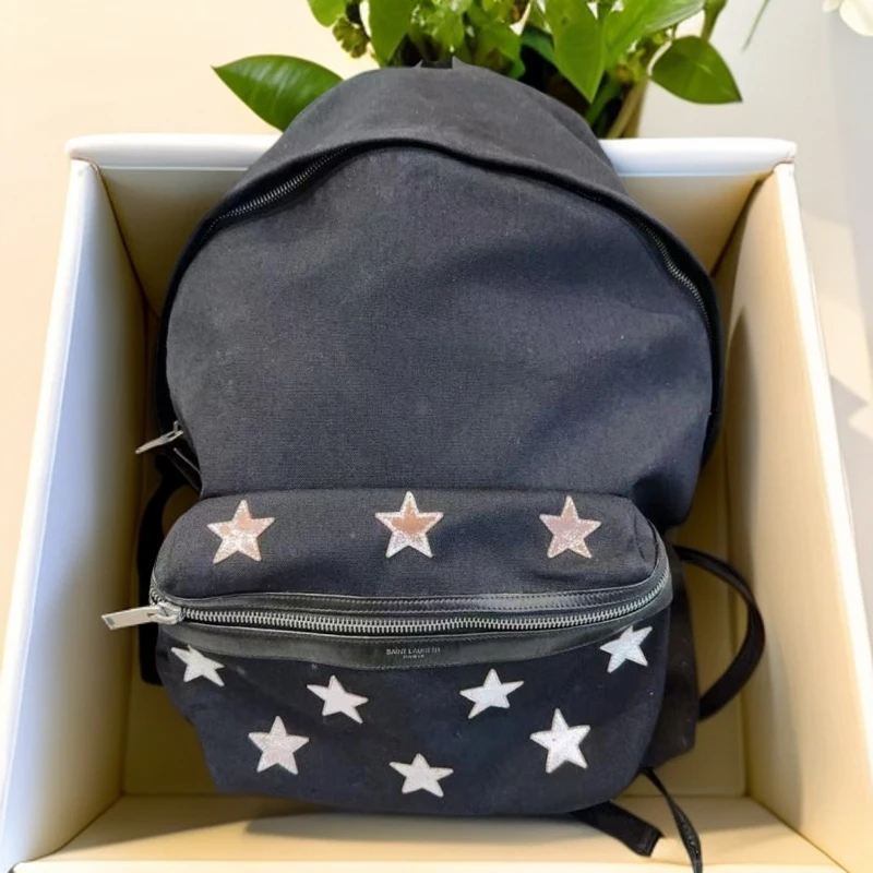 95新 YSL/圣罗兰  黑色双肩背包 1002 9800