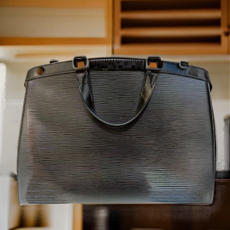 95新 LouisVuitton/路易威登  黑色水波纹医生包 1051 1786