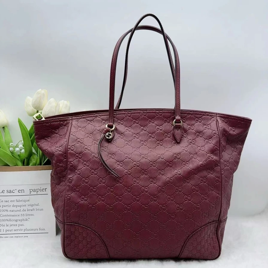 95新 GUCCI/古驰 红色托特包 903 0258