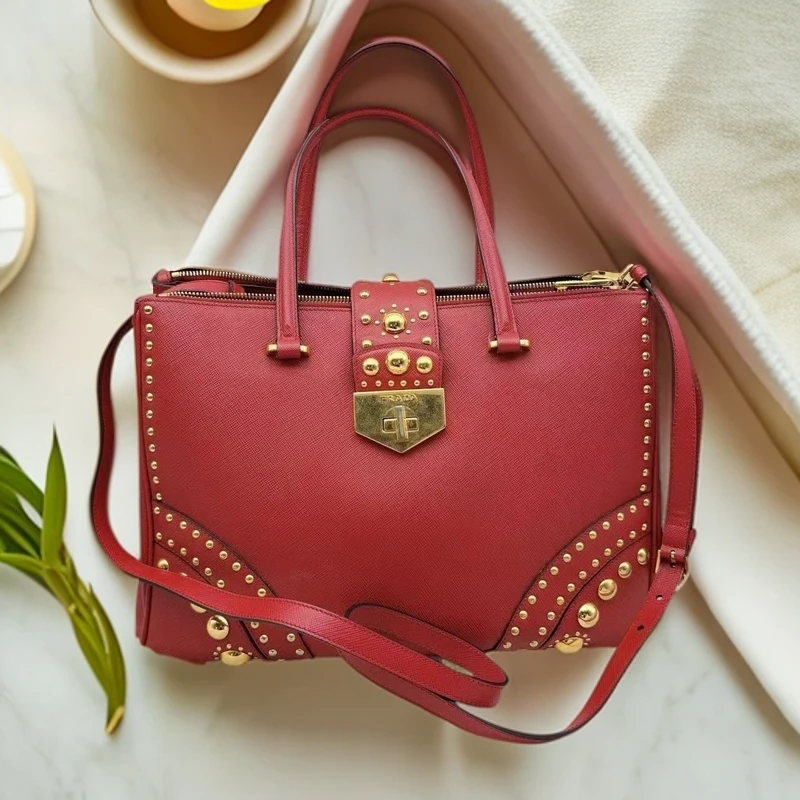 95新 Prada/普拉达  红色单肩包 1034 8012