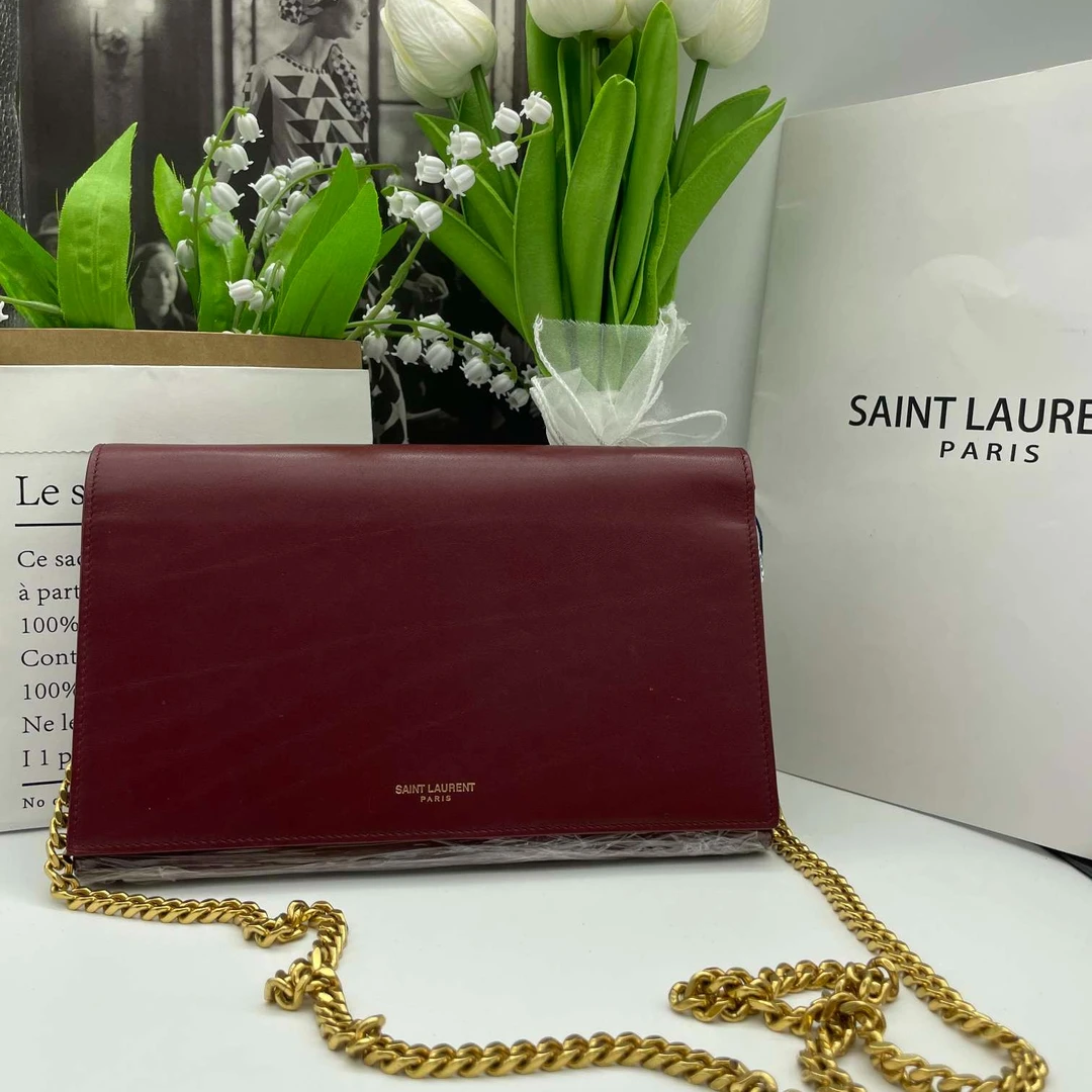 95新 YSL/圣罗兰  红色单肩包 481 7237