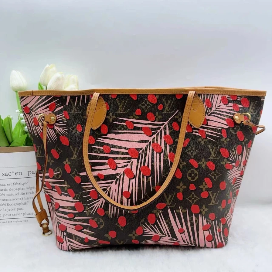 95新 LouisVuitton/路易威登  羽毛购物袋NF中号 714 3690