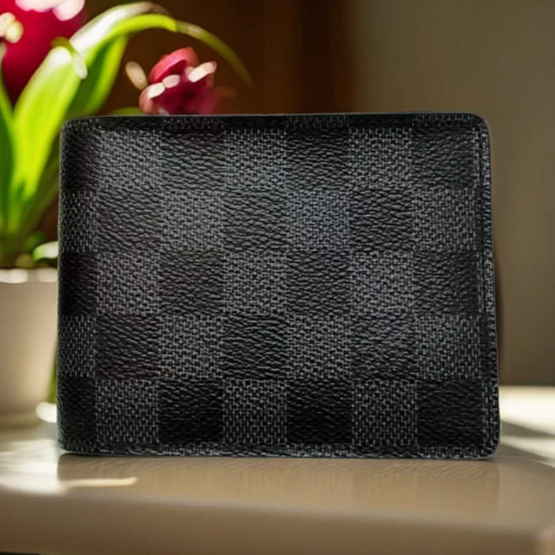 95新 LouisVuitton/路易威登  黑棋盘格钱包 909 2665