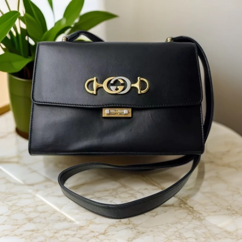 95新 GUCCI/古驰  黑色zumi单肩包 931 4011