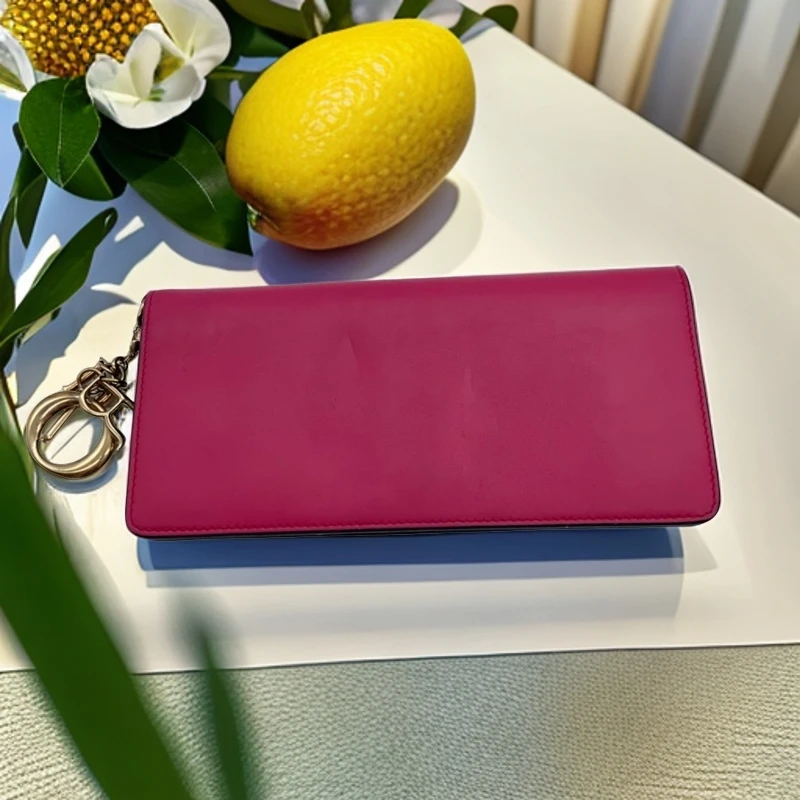 95新 DIOR/迪奥  SSS 粉色长款钱包 921 3903